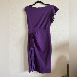 Elegant Purple Ruffle Dress